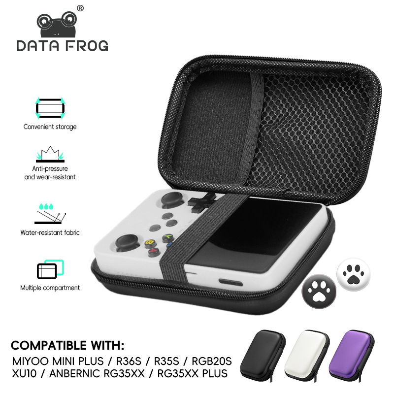 Retro Gaming Download - データカエル R36S ケースレトロビデオゲームバッグ EVA カバーケース RG35XX
