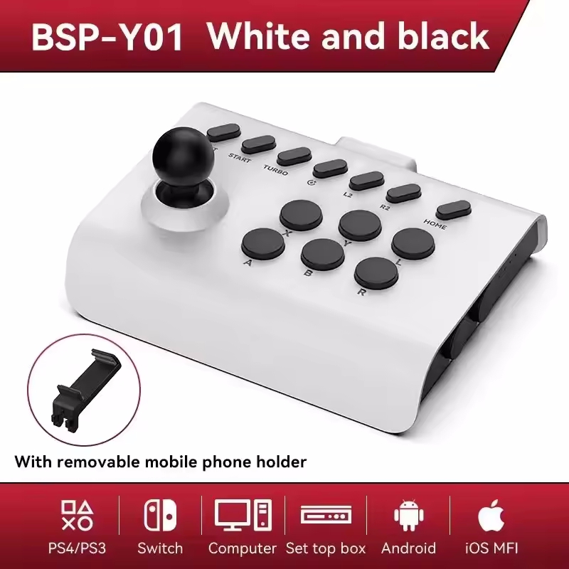 Retro Gaming Phone - アーケードゲームパッド Bluetoothコントローラー Switch、PS4、PS3、モバイル（Android、iOS）、iPhone、PC、TV対応 ワイヤレスゲームコントローラー ゲームパッド