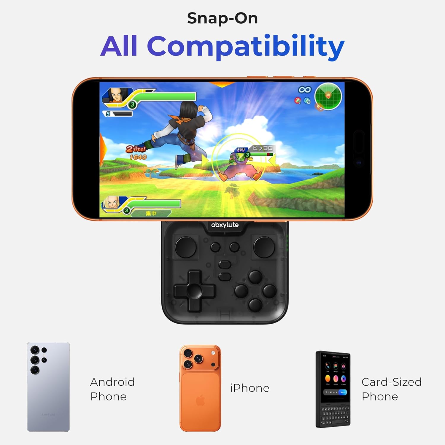 Retro Gaming Phone - M4スナップオンモバイルゲームコントローラー（Android＆iPhone対応）、軽量スマホコントローラー、ポケットサイズのレトロエミュレーターゲームパッド