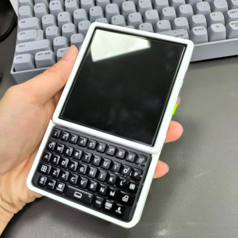 Retro Gaming Phone - Coolpad Small Cube CPDAY10用キーボードケース レトロブラックベリースタイル クイックスプリット保護シェル