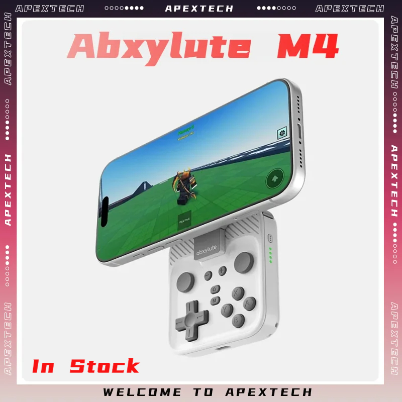 Retro Gaming Phone - Abxylute M4 磁気式スマホゲームパッド - IOS、Android、Switch、PC、クラウドゲーム、レトロエミュレーション対応のスナップオン式ポータブルコントローラー