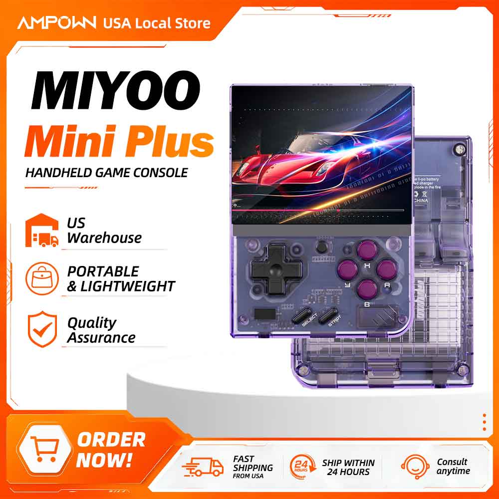 Retro Gaming Download - Miyoo Mini+ レトロハンドヘルドゲーム機 3.5インチOCA IPSスクリーン 2.5D狭額縁