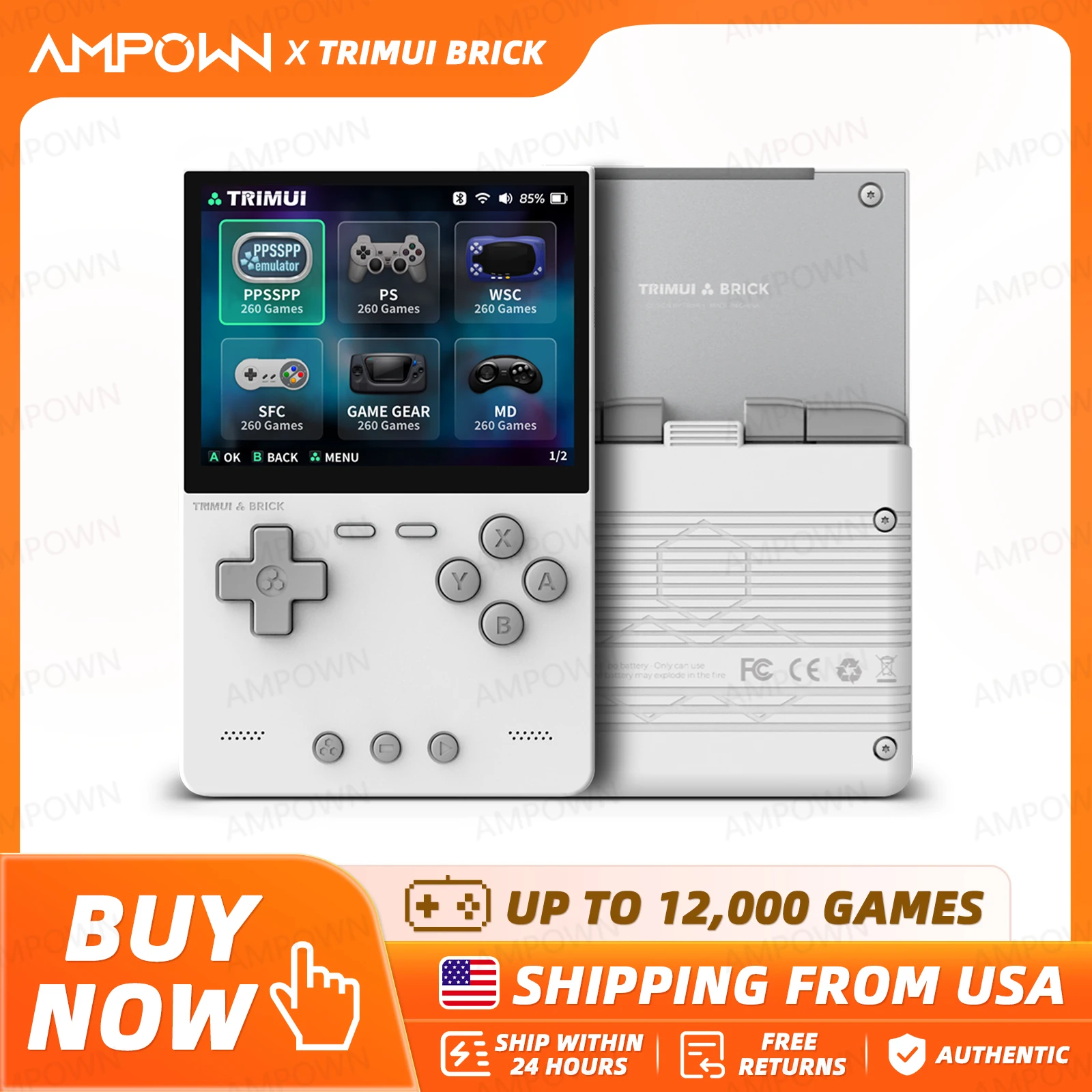 Retro Gaming Console Handheld - TRIMUI BRICK 携帯ゲーム機 3.2インチIPSスクリーン Linuxシステム Trimui