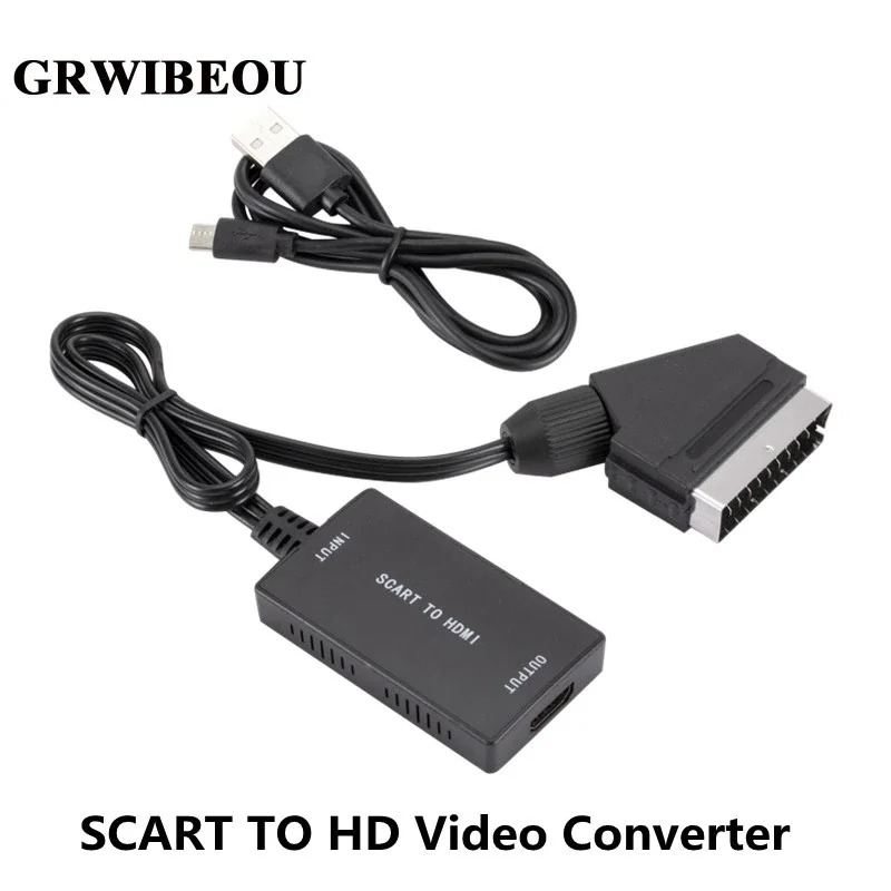Scart To Hdmi - SCART to HDMI 互換コンバーター ケーブル付き 1080P