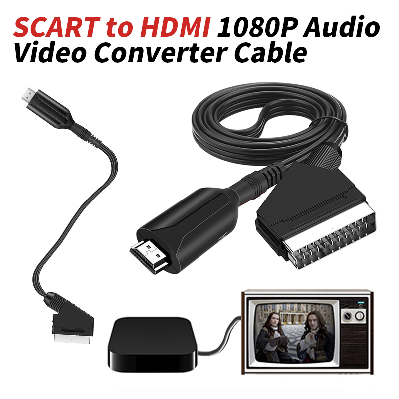 SCART - HDMI 1080Pオーディオビデオ変換ケー - Scart To Hdmi のレビューと価格
