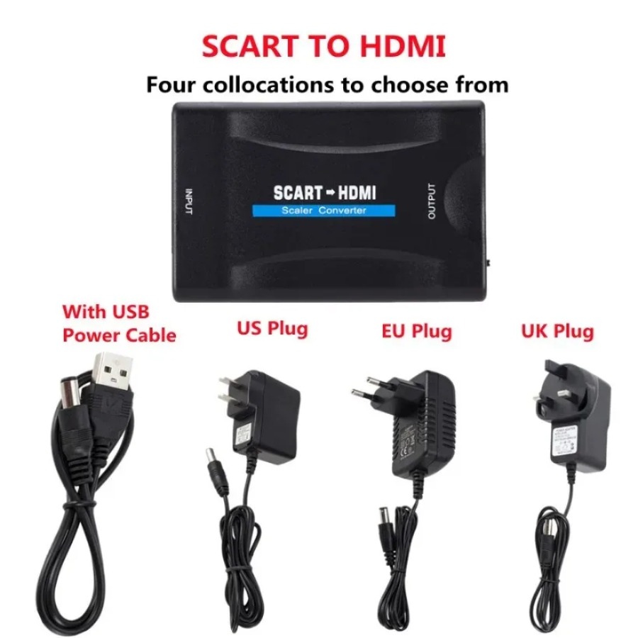 1080P SCART - HDMI対応 ビデオオーディオア - Scart To Hdmi のレビューと価格
