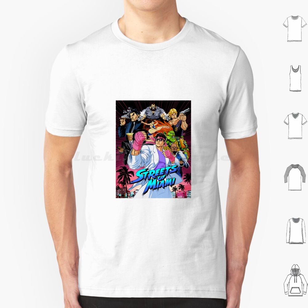 ストリート オブ マイアミ Tシャツ 6XL コットン クー - Retro Gaming Kent のレビューと価格