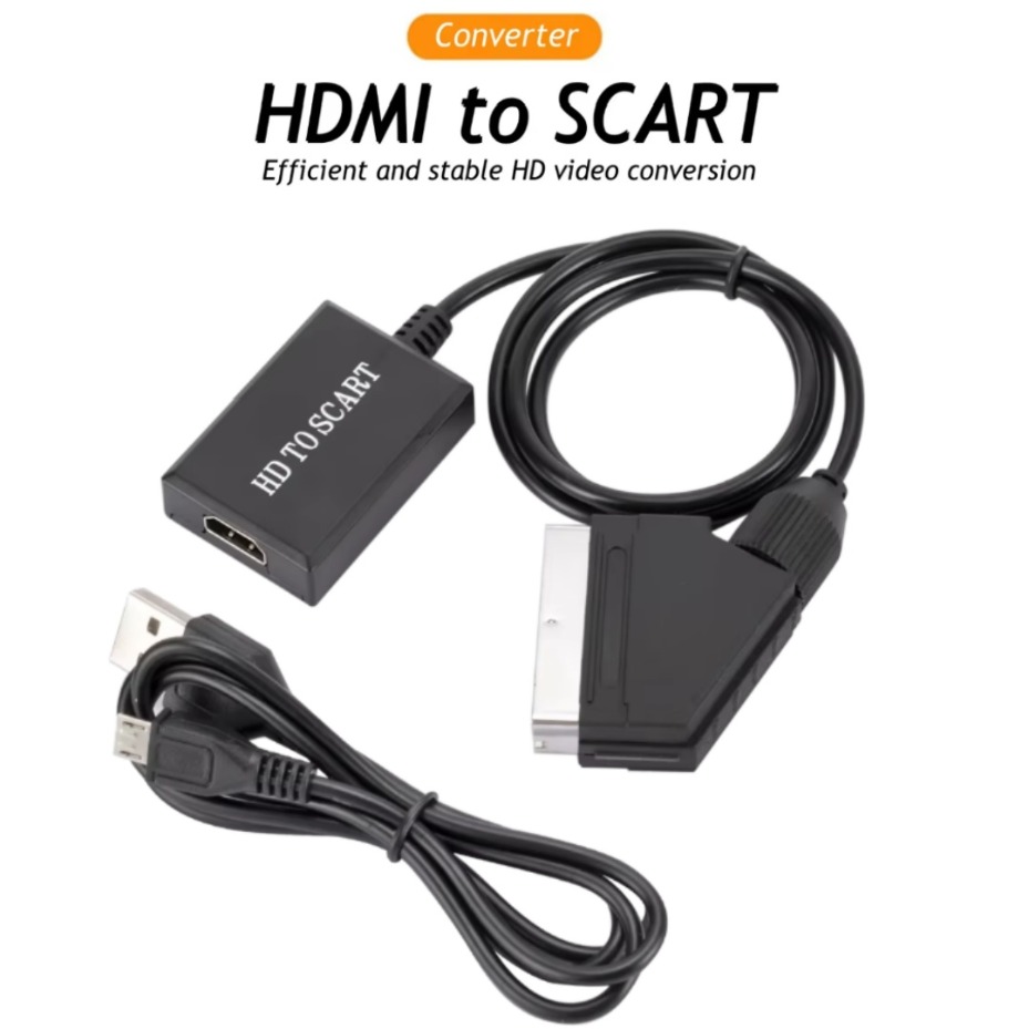 SCARTビデオ・オーディオアンプアダプター、1080P H - Scart To Hdmi のレビューと価格