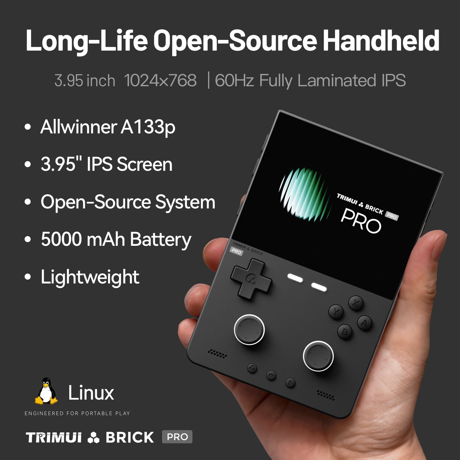 TRIMUI ブリックプロオープンソースハンドヘルドコンソー - Retro Gaming Phone のレビューと価格